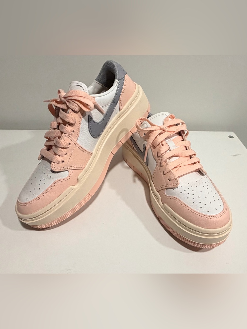 Jordan Women’s Pink, White & Gray Low-Top Sneakers